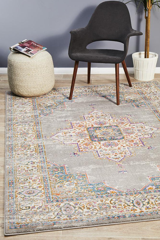 Zoltan Vintage Look  Grey Rug