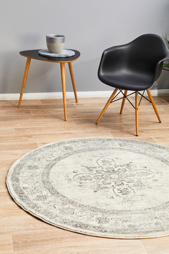 Tina 977 Silver Round Rug