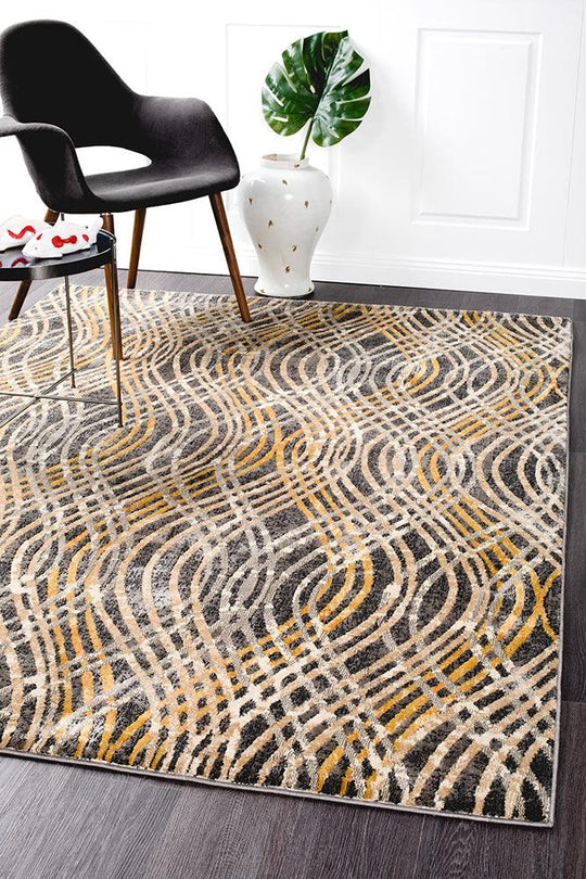 Heliya  Modern Charcoal Rug