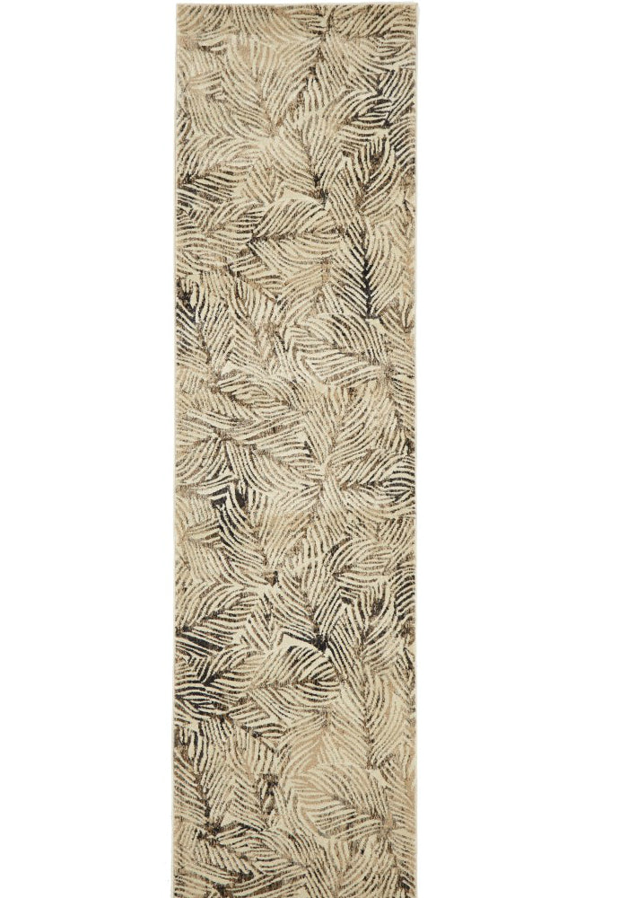 Heliya Nature Modern Charcoal Runner Rug