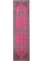 Estera Diamond Vintage-Style Pink Rug