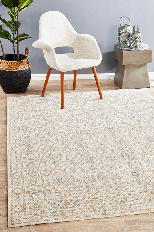 Estera Washed Bone Vintage-Style Rug
