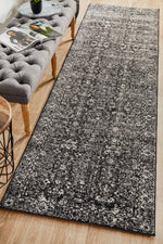 Esme Estella Charcoal Transitional Runner Rug