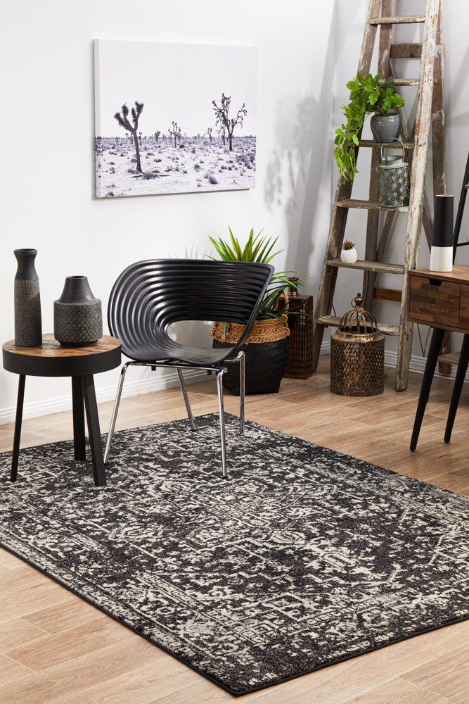 Esme Scape Charcoal Transitional Rug
