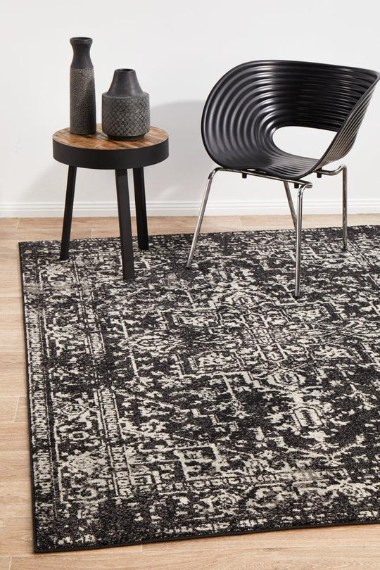 Esme Scape Charcoal Transitional Rug