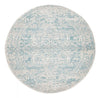 Esme Glacier White Blue Transitional Round Rug