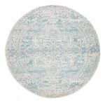 Esme Glacier White Blue Transitional Round Rug