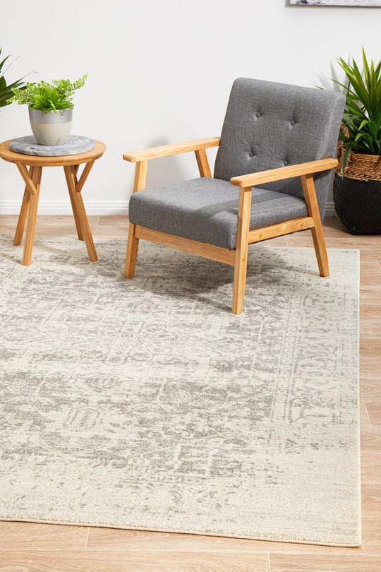 Esme Dream White Silver Transitional Rug