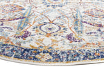 Esme Peacock Ivory Transitional Round Rug
