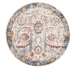 Esme Peacock Ivory Transitional Round Rug