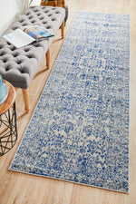 Esme Frost Blue Transitional Runner Rug