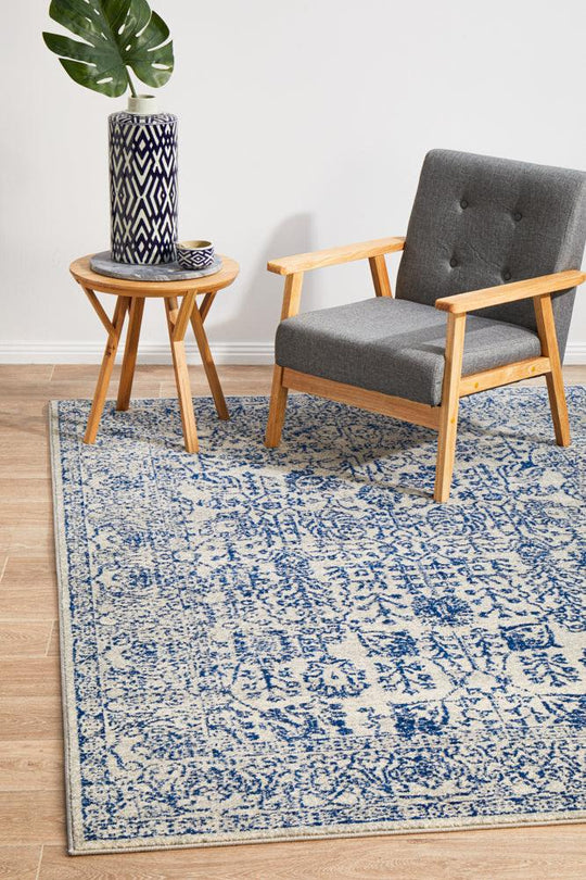Esme Frost Blue Transitional Rug