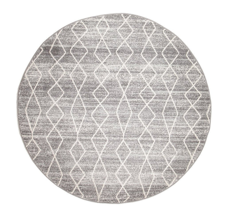 Esme Remy Silver Transitional Round Rug