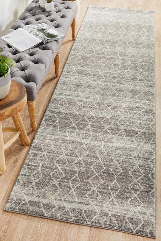 Esme Remy Silver Transitional Runner Rug