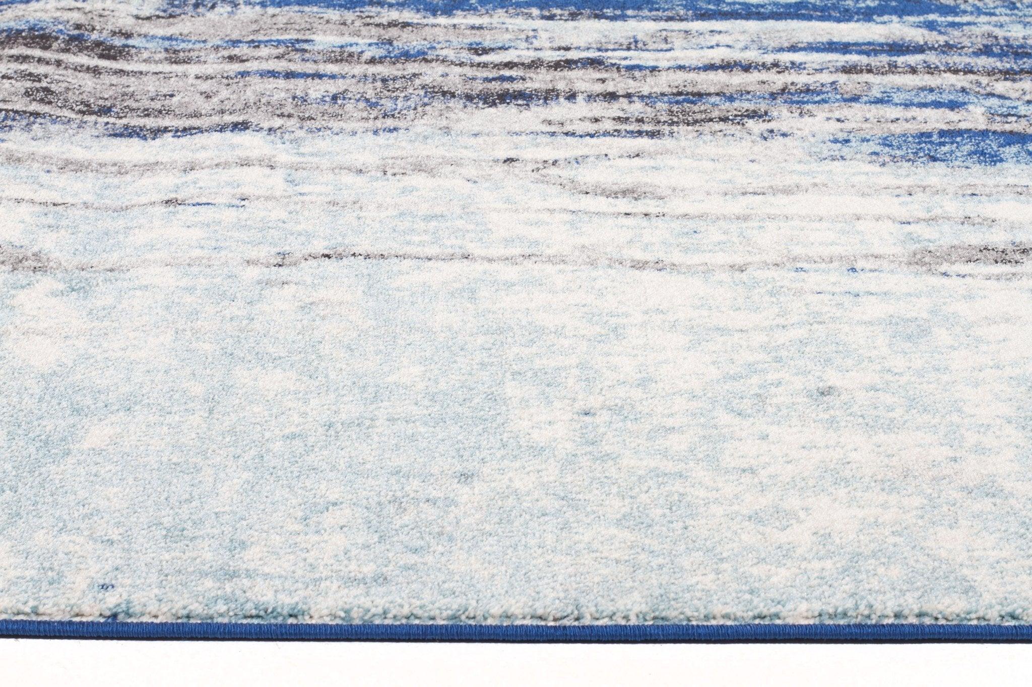 Blue Transitional Rug Esme Slate Blue Transitional Rug Round -200x200cm – Aladdin Rugs NZ