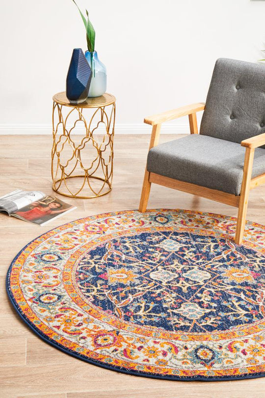 Esme Royalty Multi Transitional Round Rug