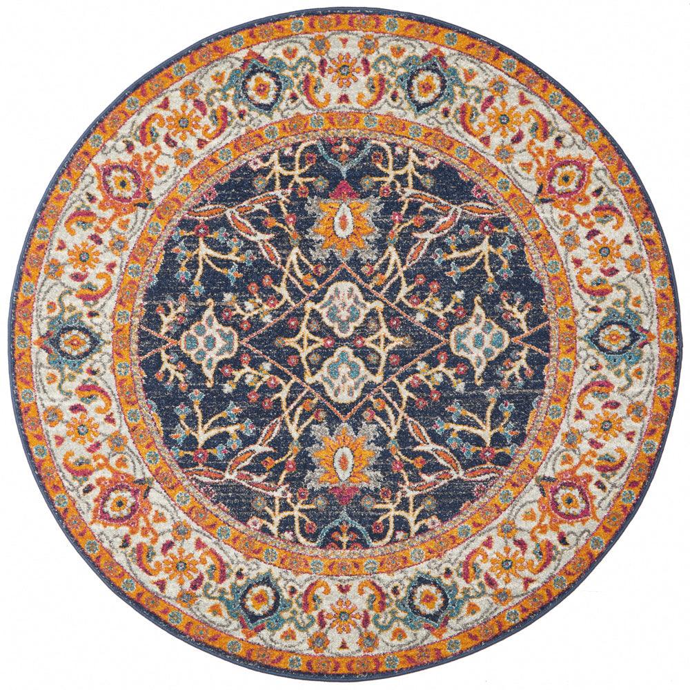 Transitional Entry Rugs Round Esme Royalty Multi Transitional Round Rug – Aladdin Rugs NZ