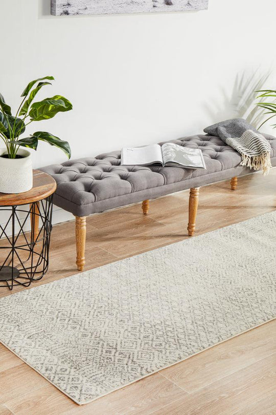 Esme Diamond Grey Transitional Runner Rug