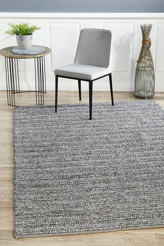 Aamani Handwoven  Steel Rug