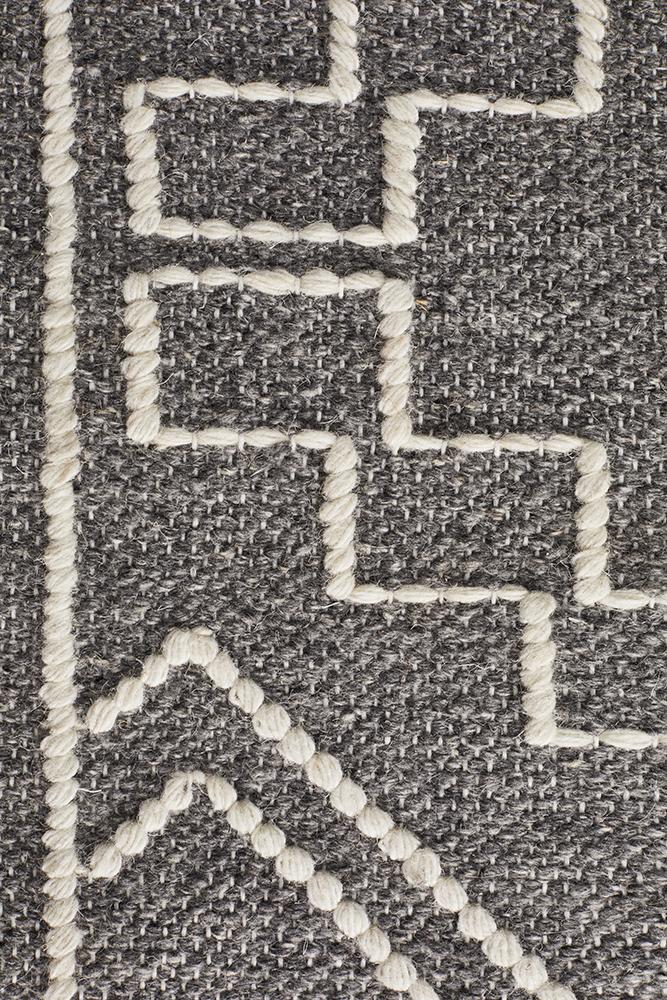 Ishita Hand-loomed Wool Rug Grey