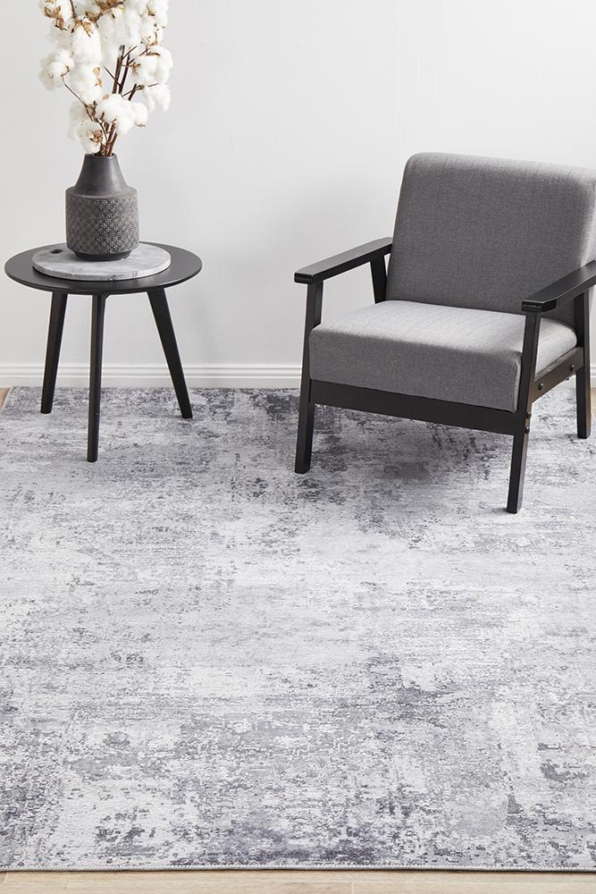 Ethereal  Silver Rug