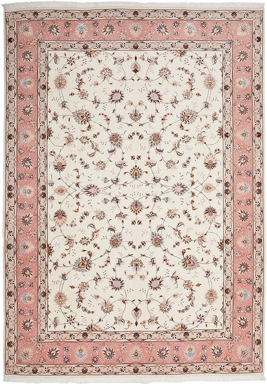 Persian Handmade Tabriz Raj Cream 215