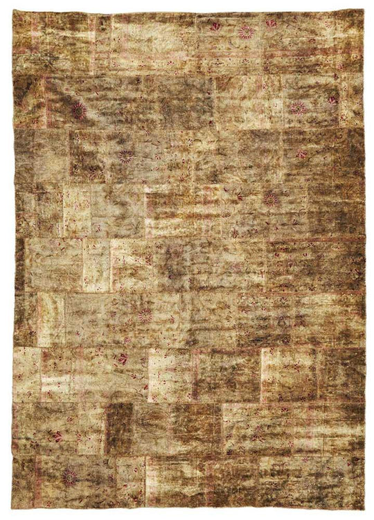 HANDMADE PERSIAN K PATCH WORK  ( Stone Wash )-381X266  CM