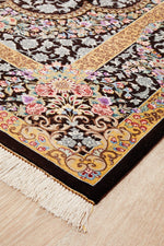 Handknotted Pure Silk Persian Qum X 32