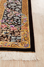 Handknotted Pure Silk Persian Qum X 32