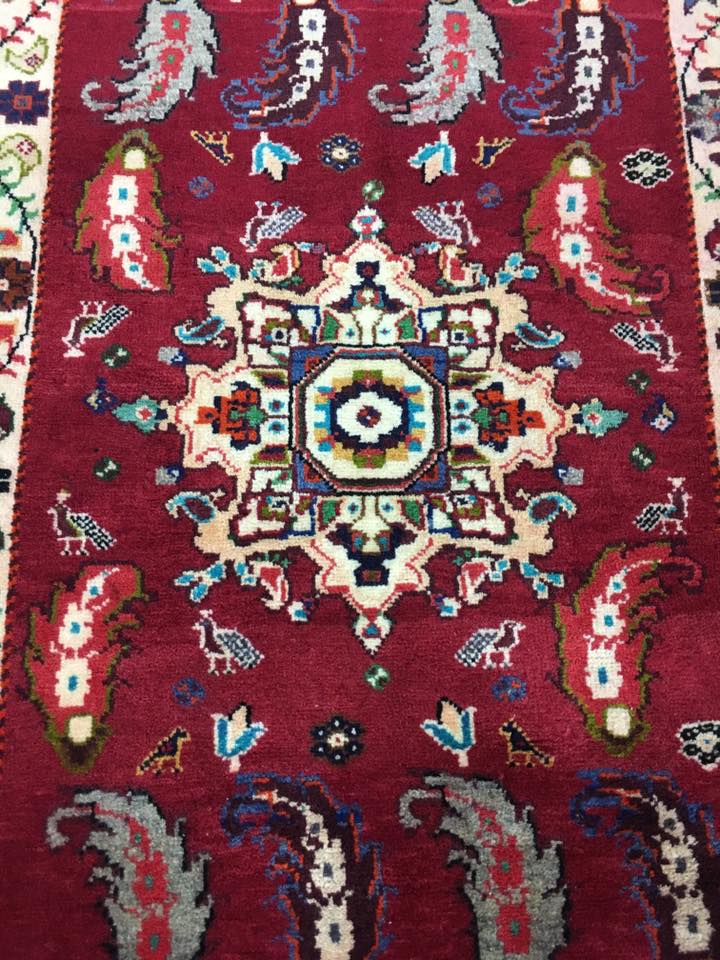 HAND KNOTTED PERSIAN SHIRAZ RUG RUNNER 295X 78 CM