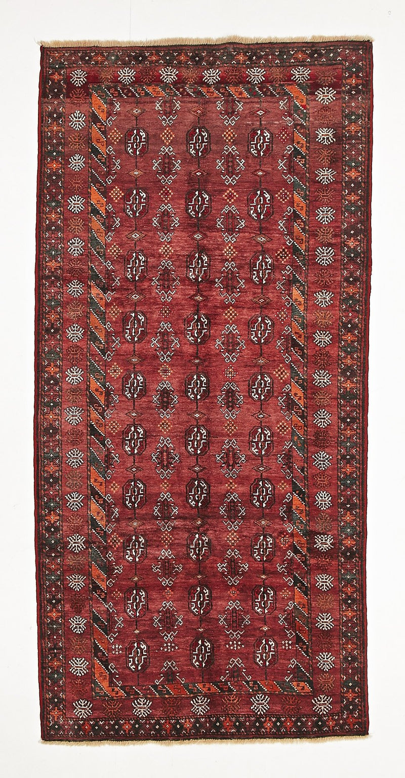 HAND KNOTTED PERSIAN FINE BALUCH RUG 277 X 130 CM