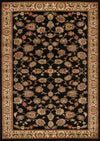 Istanbul Traditional Floral Pattern Rug Black - aladdinrugs - 1