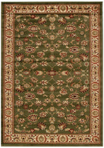 Traditional Floral Pattern Rug Green