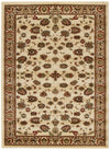 Traditional Floral Pattern Rug Ivory