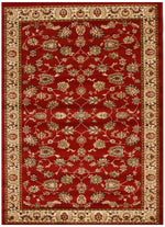 Traditional Floral Pattern Rug Red