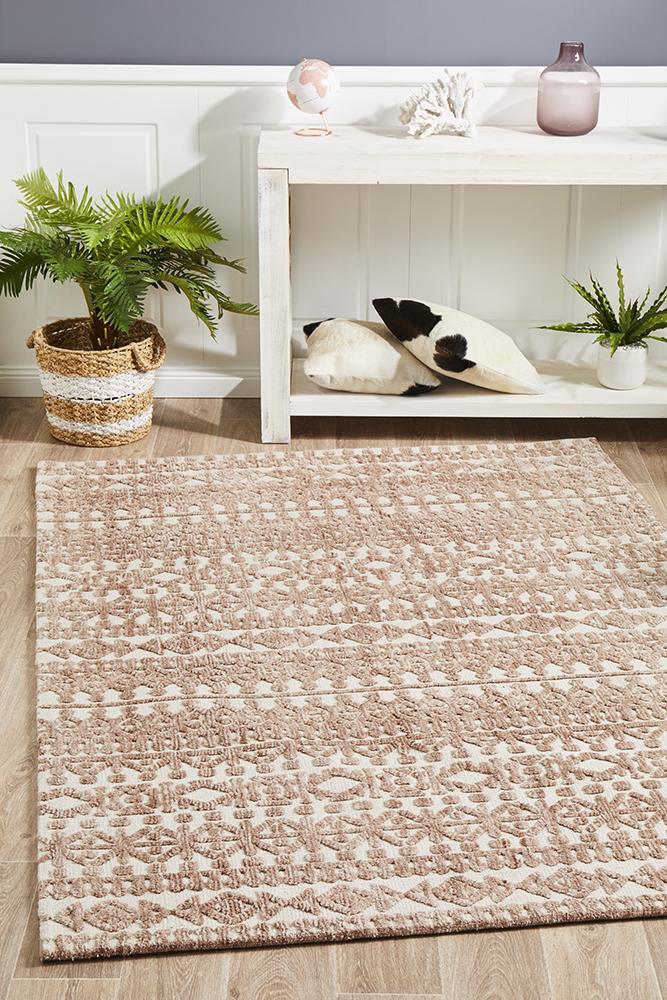 Luna Becca Peach Ivory Rug
