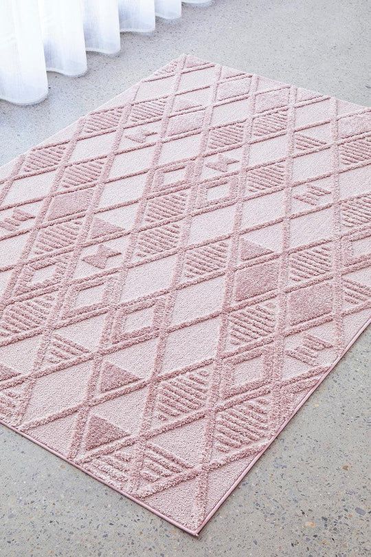 Power Loomed Marina Lisa Pink Rug