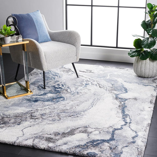Marble Natural 222 Blue Rug