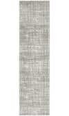 Susa Farzin  Abstract Modern Silver Grey Runner Rug