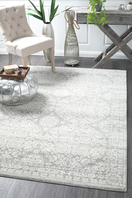 Susa Jahangir Stunning Transitional Silver Rug