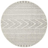 Susa Arash  Modern Tribal Design Grey Round Rug