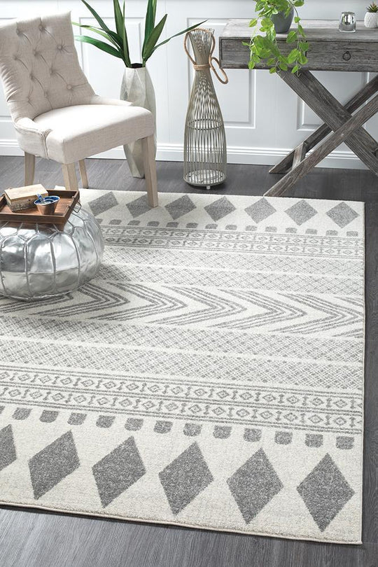 Susa Arash  Modern Tribal Design Grey Rug