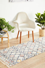 White Plush Moroccan Rug Runner Rug