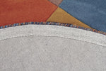 Sandy Designer Wool Rust Blue Navy  Round Rug