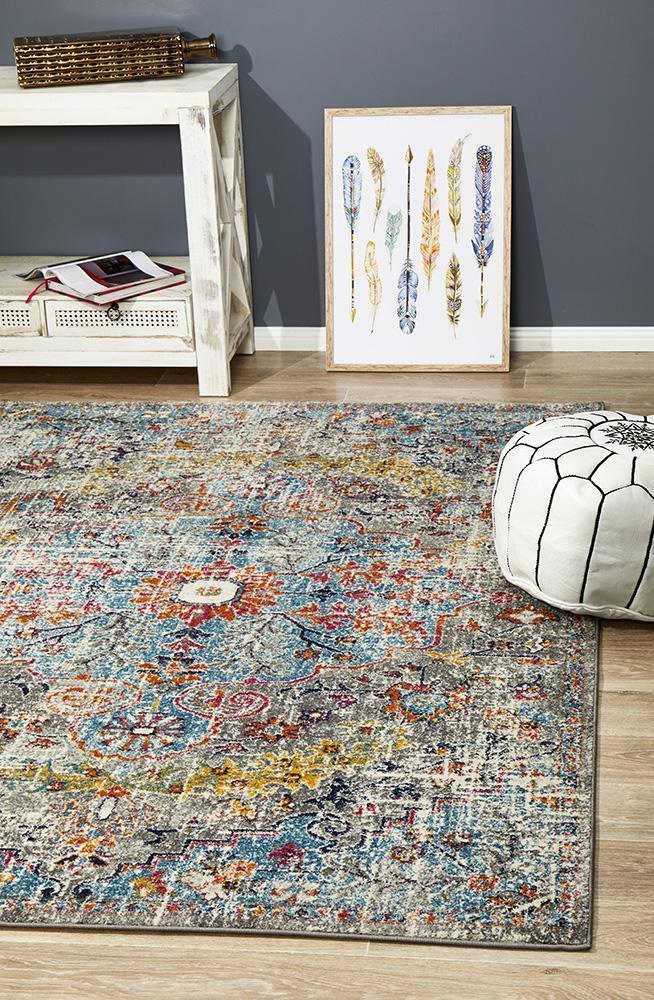 Boho Vintage Sophia Multi Coloured Rug – Aladdin Rugs NZ