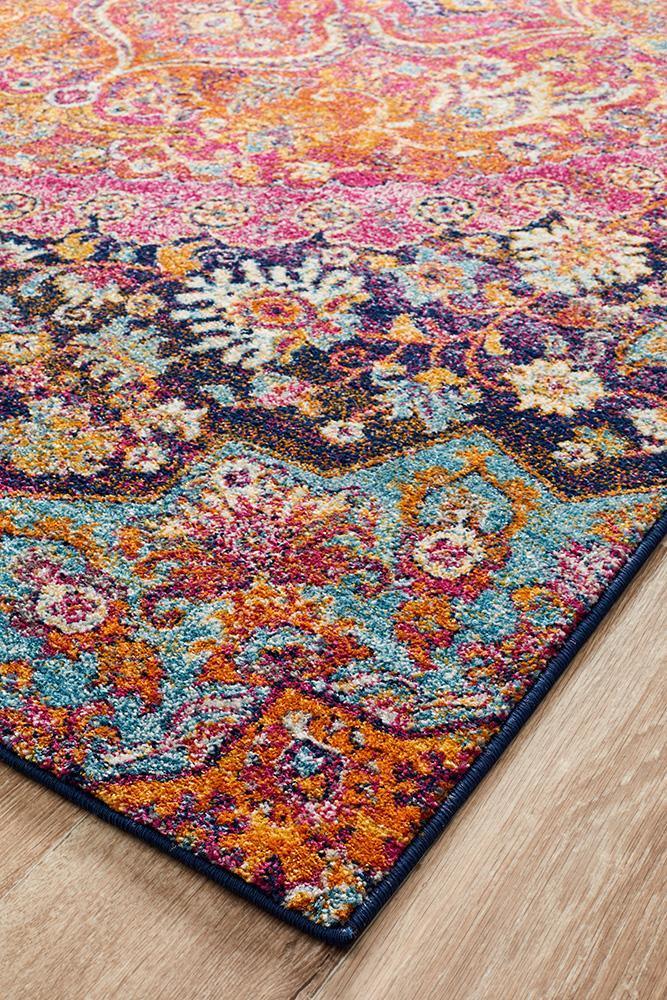 Coloured Rug Boho Vintage Natalie Multi Coloured Rug – Aladdin Rugs NZ