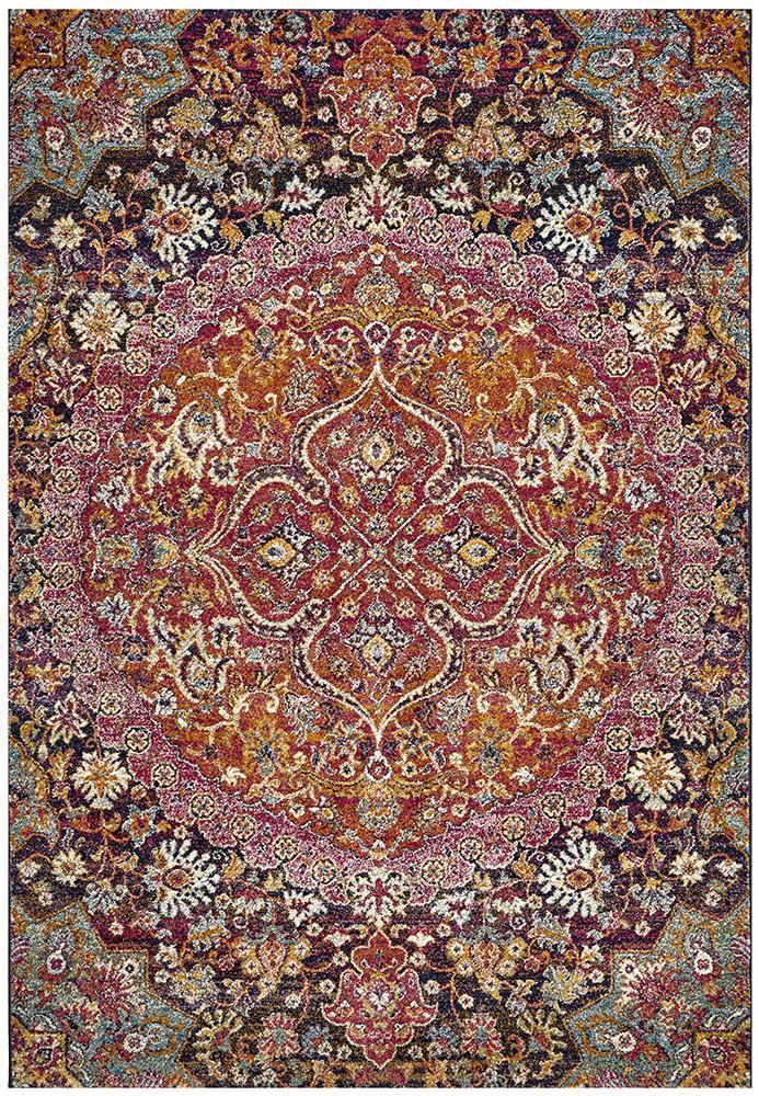 Boho Vintage Natalie Multi Coloured Rug – Aladdin Rugs NZ