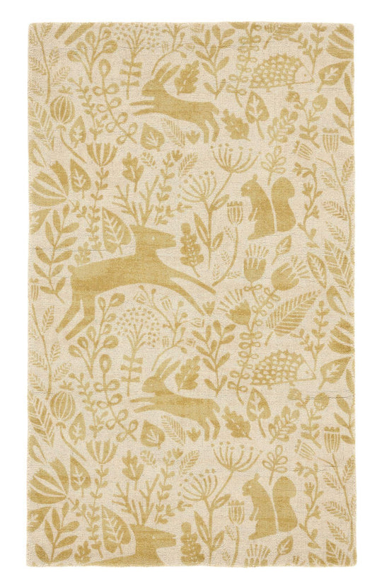 Kelda Woodland Rugs by Scion in 023506 Honey Yellow