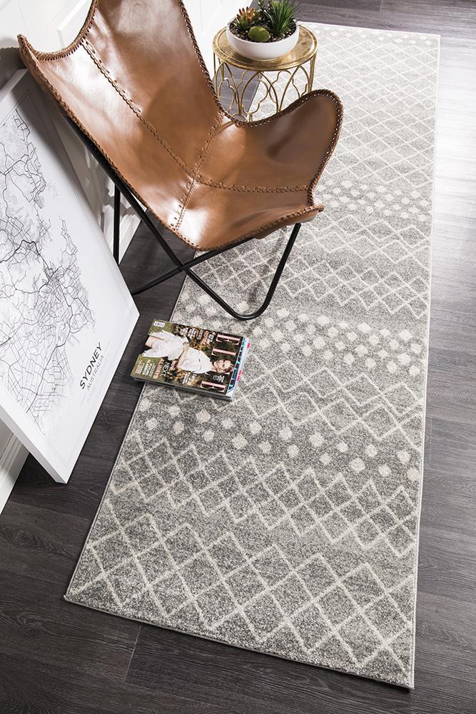 Aladdin Abby Silver Tribal Runner Rug – Aladdin Rugs NZ