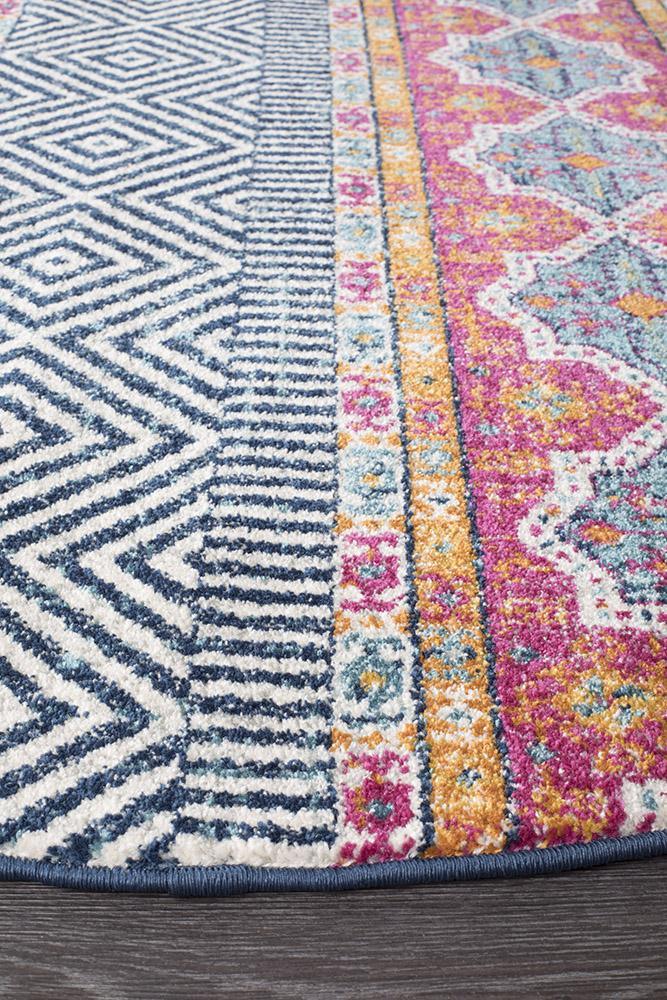 Aladdin Styled Rugs Aladdin Layla Multi Tribal Round Rug – Aladdin Rugs NZ
